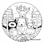 Winter Animals Hibernating Coloring Pages 1