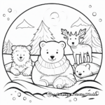 Winter Animals Hibernating Coloring Pages 2