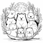 Winter Animals Hibernating Coloring Pages 4
