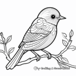 Winter Robin Coloring Pages 1