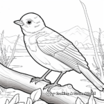 Winter Robin Coloring Pages 3