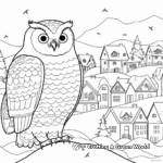 Winter Scene with Snowy Owl 4