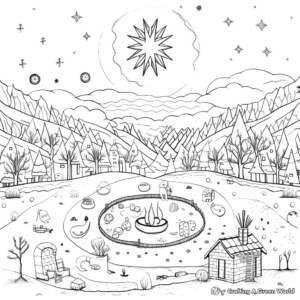 Winter Solstice Celebration Coloring Pages 4