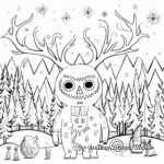 Winter Solstice Folklore Creatures Coloring Pages 4