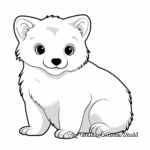 Winter-themed Arctic Fox Coloring Pages 4