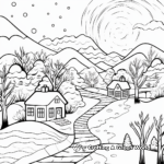 Winter Wonderland Fantasy Winter Solstice Coloring Pages 1