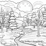 Winter Wonderland Fantasy Winter Solstice Coloring Pages 4