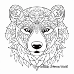 Winter Wonderland Polar Bear Head Coloring Pages 2