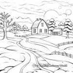 Wintry Landscape Coloring Pages 1