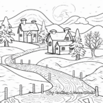 Wintry Landscape Coloring Pages 3