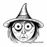 Witch Nose Coloring Sheets for Halloween 1
