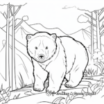 Wombat in the Wild: Natural-Scene Coloring Pages 1
