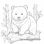 Wombat with Australian Flora and Fauna Coloring Pages 1