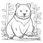 Wombat with Australian Flora and Fauna Coloring Pages 4