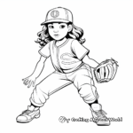 Women's Baseball History Coloring Pages 2