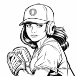 Women's Baseball History Coloring Pages 4