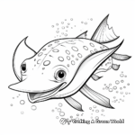 Wonderful Stingray Coloring Pages for Kids 1