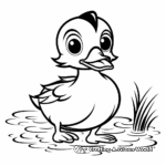 Wood Duckling Coloring Pages for Children 2