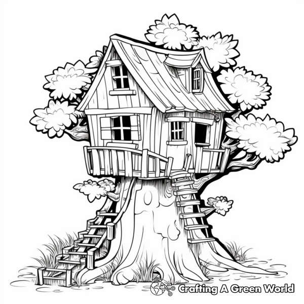 Gnome House Coloring Pages - Free &amp; Printable!