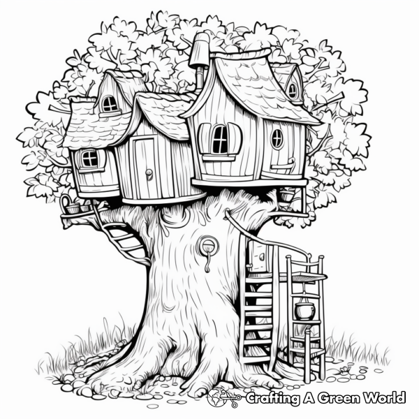 Gnome House Coloring Pages - Free &amp; Printable!