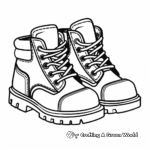 Work Boot Coloring Pages for Kids 1