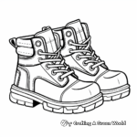 Work Boot Coloring Pages for Kids 2