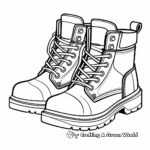Work Boot Coloring Pages for Kids 3