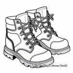Work Boot Coloring Pages for Kids 4