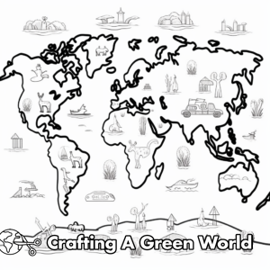 World Map Coloring Pages - Free &amp; Printable!
