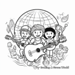World Music Day Coloring Pages 3