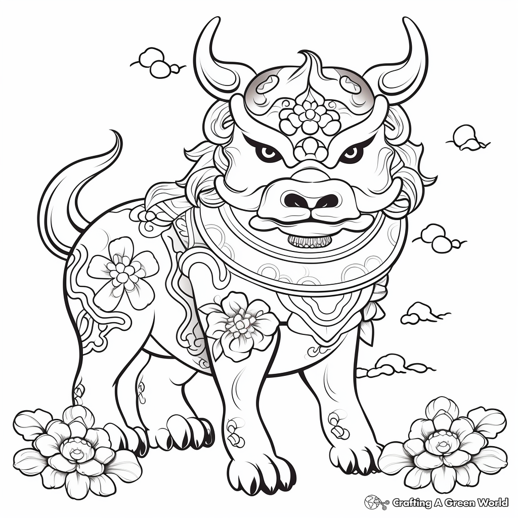Year of the Ox: Chinese New Year Coloring Pages 1