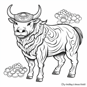 Year of the Ox: Chinese New Year Coloring Pages 2