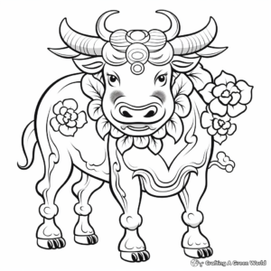 Year of the Ox: Chinese New Year Coloring Pages 3