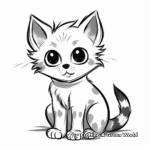 Young Kitten Coloring Pages for Kids 3