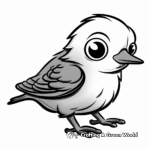Young Sparrow Chick Coloring Pages for Children 3