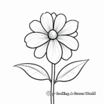 Youthful Zinnia Bud Coloring Pages for Children 1
