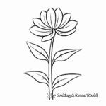 Youthful Zinnia Bud Coloring Pages for Children 3