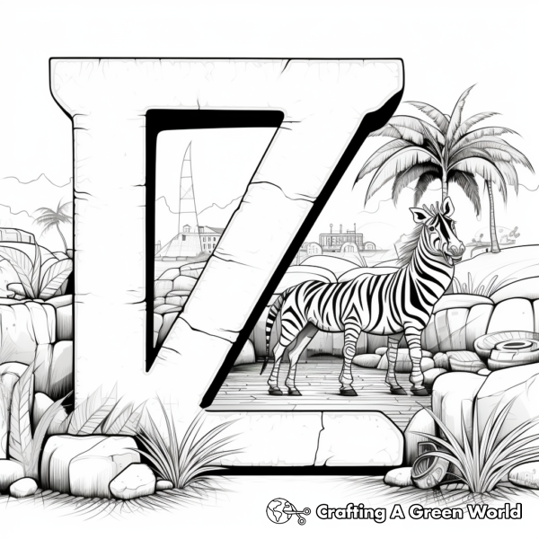 Z Is For Zoo Coloring Pages - Free & Printable!