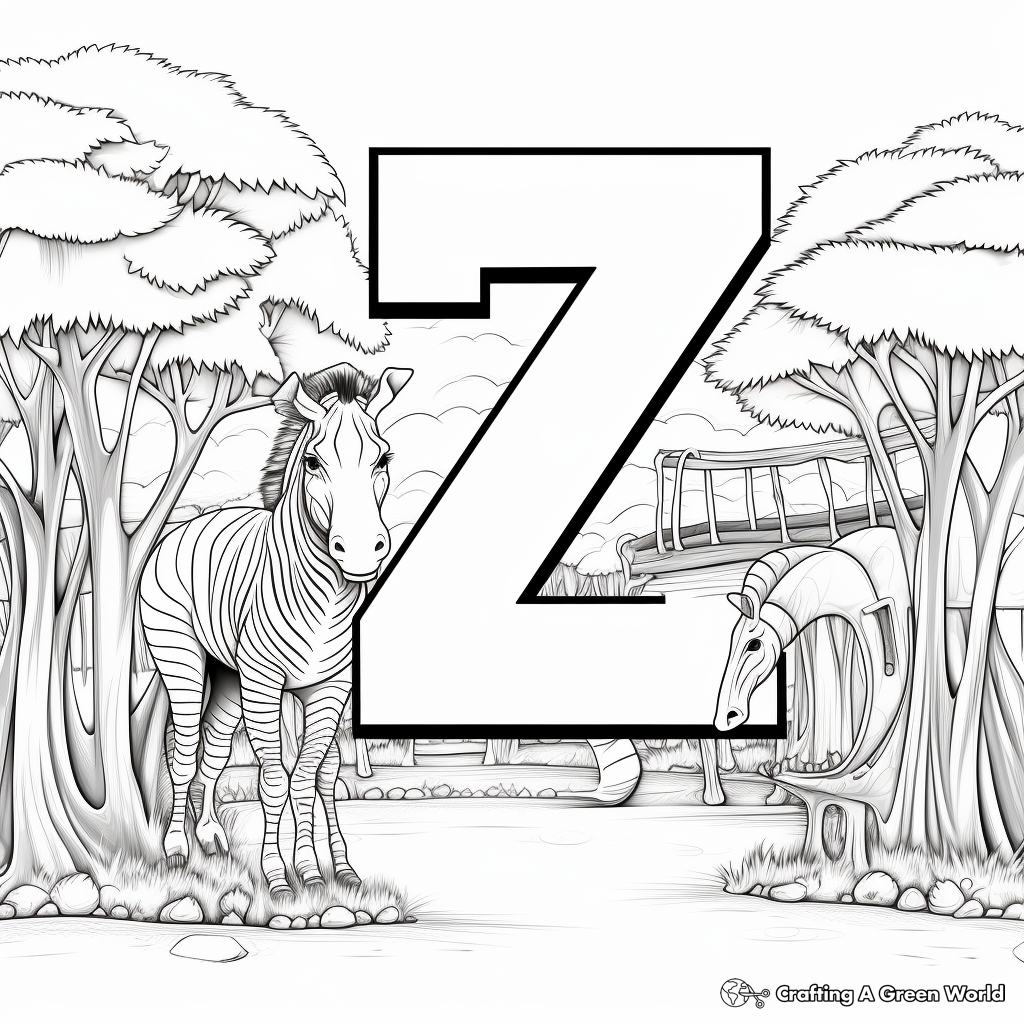 Z Is for Zoo: Coloring Pages for Classroom Learning 1