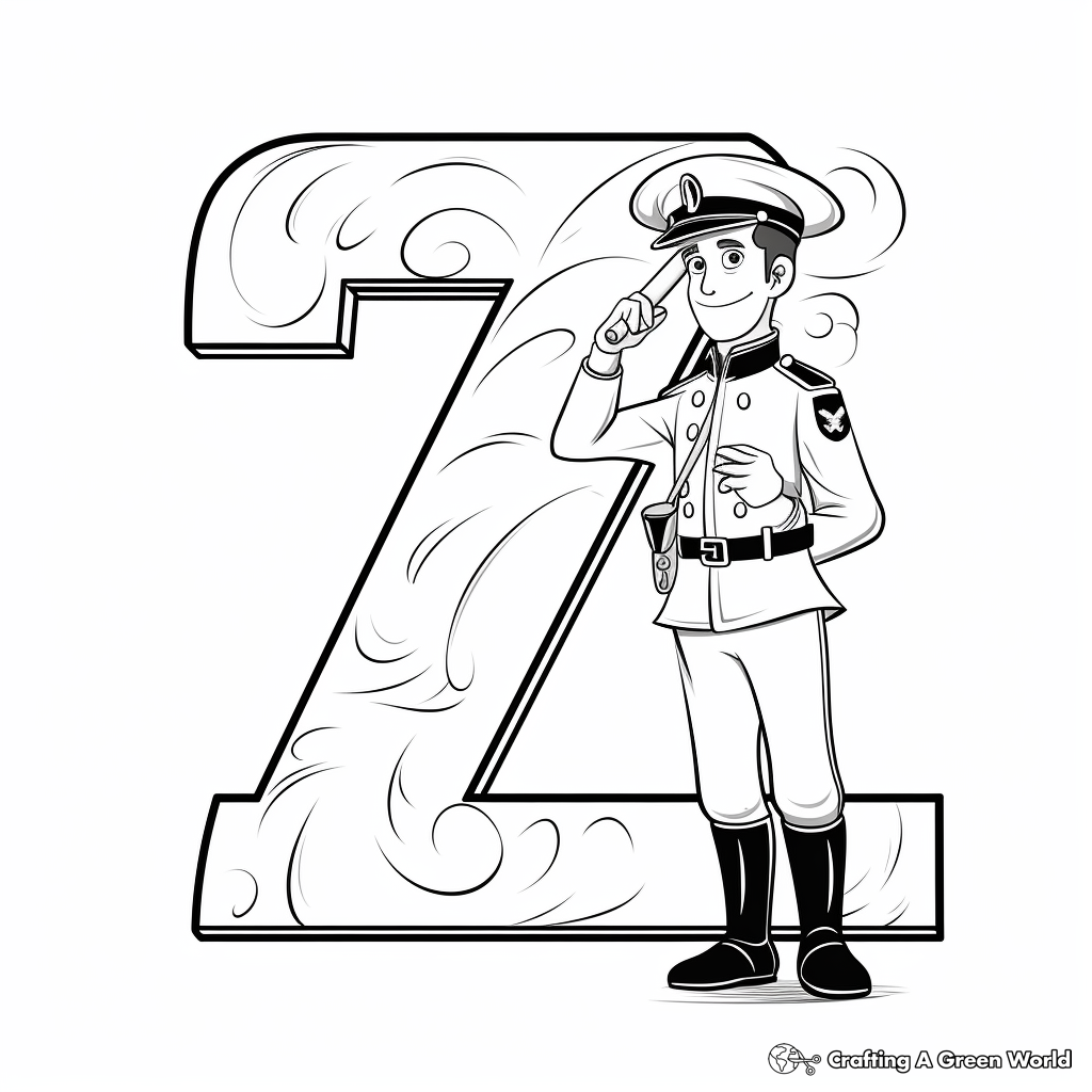 Z Is for Zookeeper Coloring Pages 3