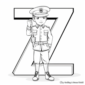 Z Is for Zookeeper Coloring Pages 4