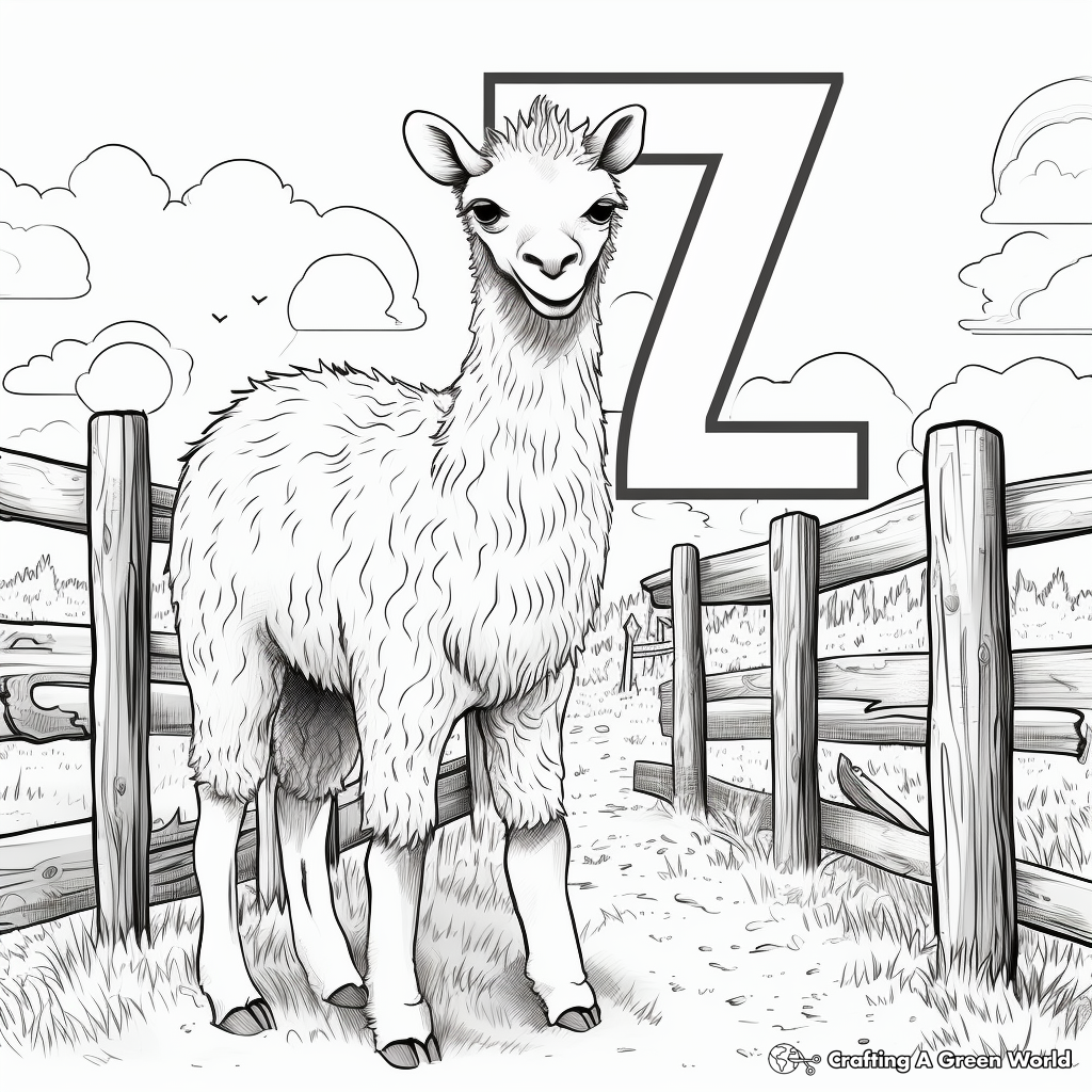 Zany Zoo Animal Alphabet Coloring Pages 1