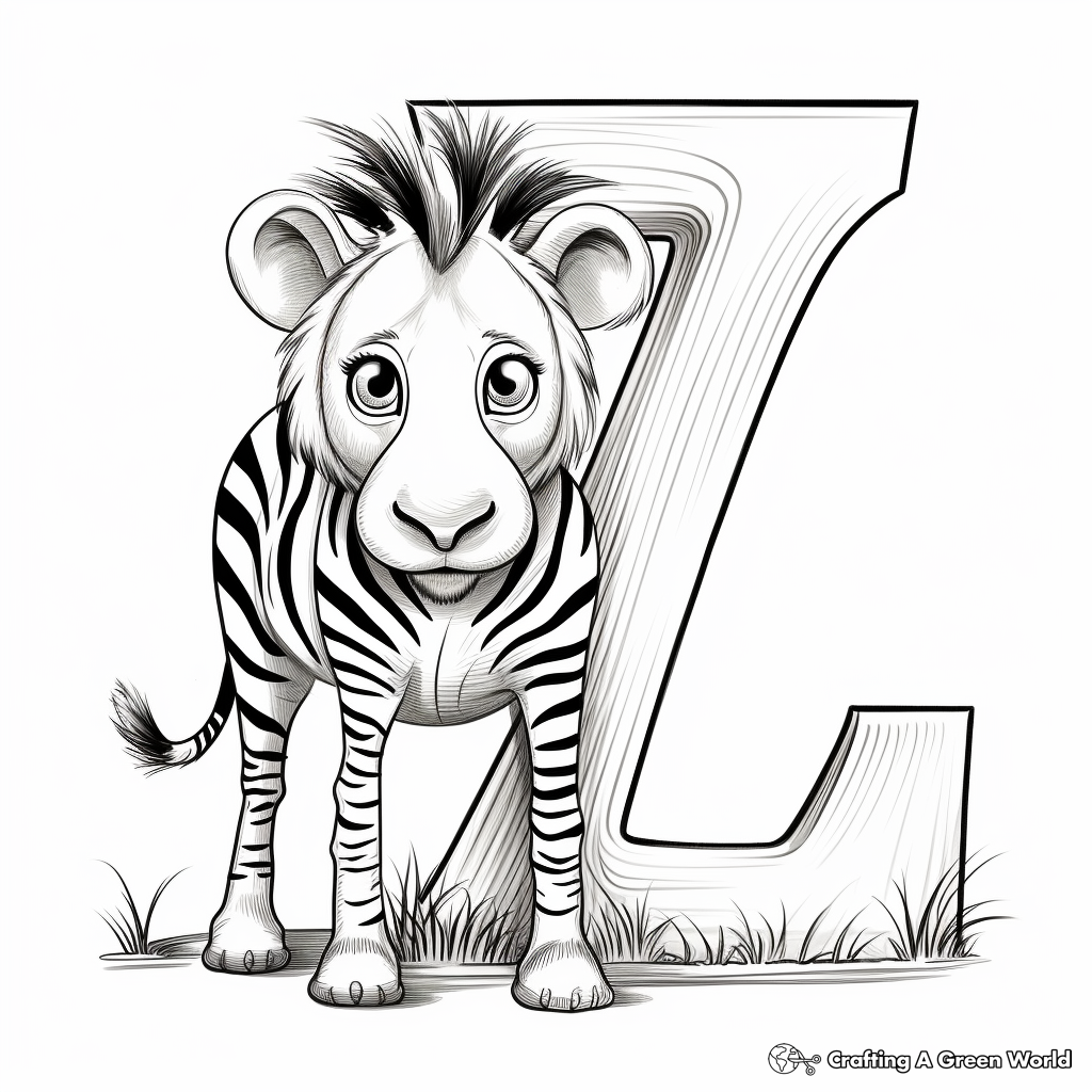 Zany Zoo Animal Alphabet Coloring Pages 3