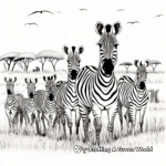 Zebra Herd Coloring Pages for All Ages 4