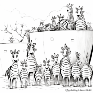 Zebras at the Zoo Coloring Pages 1