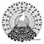 Zen Art Peacock Mandala Coloring Pages 2