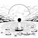 Páginas para colorear de jardines zen para meditar 1
