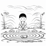 Páginas para colorear de jardines zen para meditar 3