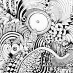 Zentangle-Inspired Abstract Coloring Pages 3