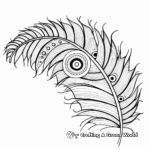Zentangle Peacock Feather Coloring Pages for Relaxation 3